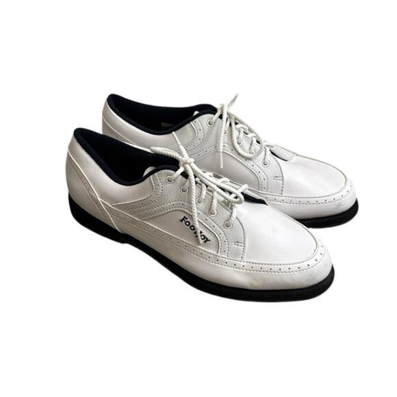 Footjoy Womens Golf Shoes Size 8.5m Greenjoys Soft Spikes Logo Lace Up White - Picture 3 of 11